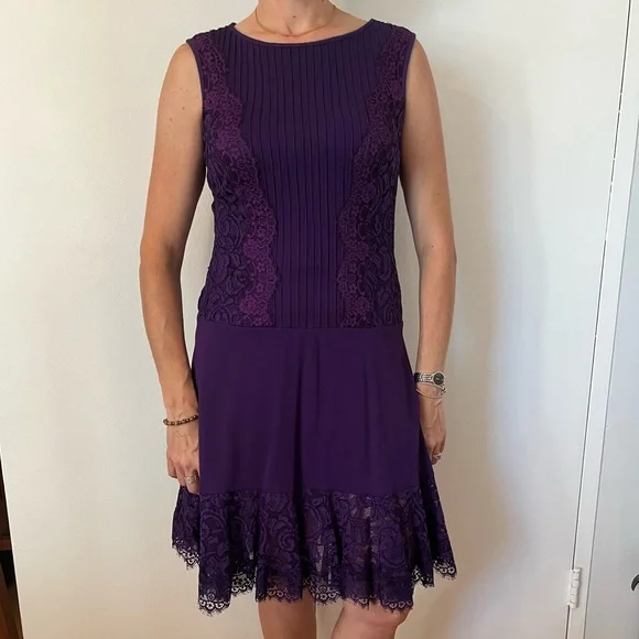 Tadashi Shoji | Dresses | Sleeveless Purple Size M Tadashi Shoji Dress With Lace Accents | Poshmark Tadashi Shoji | Dresses | Sleeveless Purple Size M Tadashi Shoji Dress With Lace Accents | Poshmark